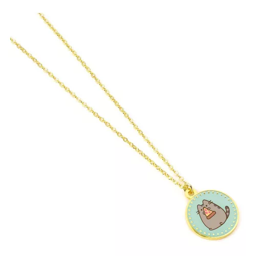 Pusheen Pendant & Necklace Blue Pizza