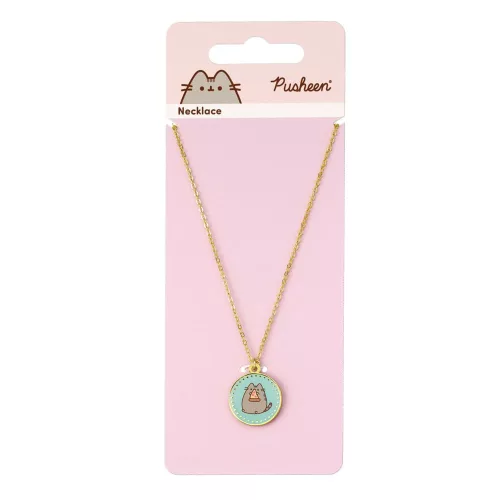 Pusheen Pendant & Necklace Blue Pizza