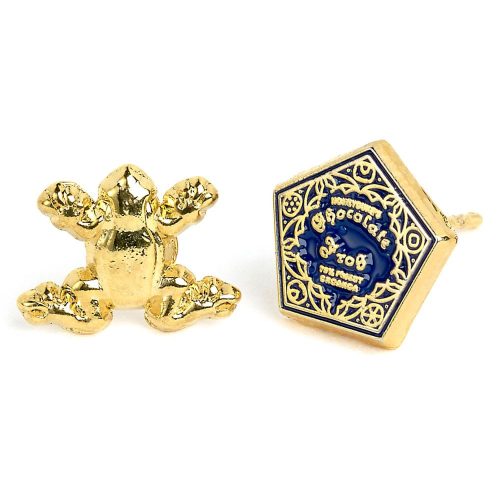 Harry Potter Fülbevaló Chocolate Frog & Box (Gold plated)