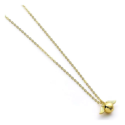 Harry Potter Necklace Golden Snitch Charm (Golden Tone)