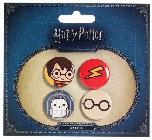 Harry Potter Cutie Kitűzők 4-Pack Harry Potter & Hedwig