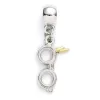 Harry Potter Charm Lightning Bolt with Glasses (silver plated)