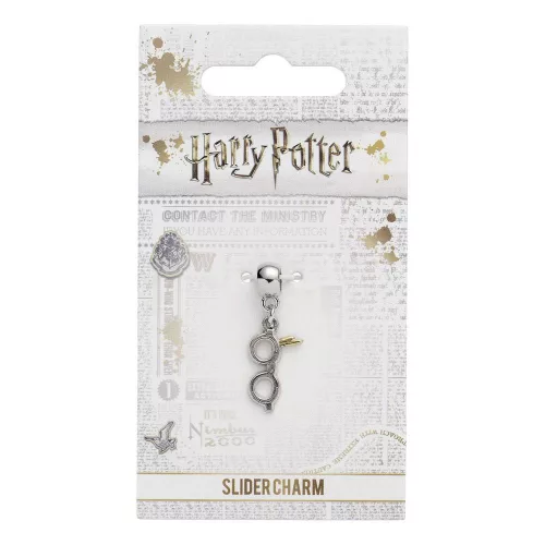Harry Potter Charm Lightning Bolt with Glasses (silver plated)
