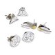 Harry Potter Fülbevaló 3-Pack Snitch/Deathly Hallows/Platform 9 3/4 (silver plated)