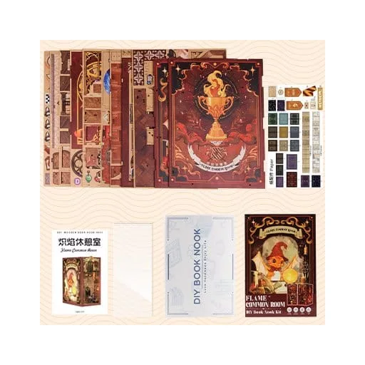Book Nook Flame Common Room 23 x 11 cm