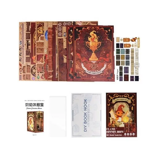 Book Nook Flame Common Room 23 x 11 cm