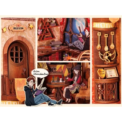 Book Nook Flame Common Room 23 x 11 cm