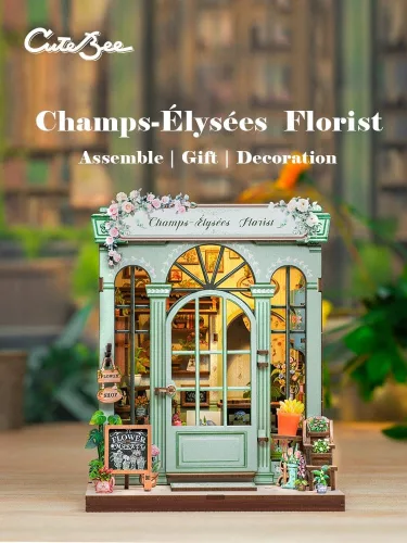 Miniature House Model Kit Champs-Élysées Florist 18 x 16 cm