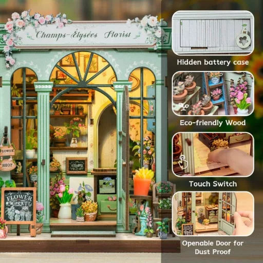 Miniature House Model Kit Champs-Élysées Florist 18 x 16 cm