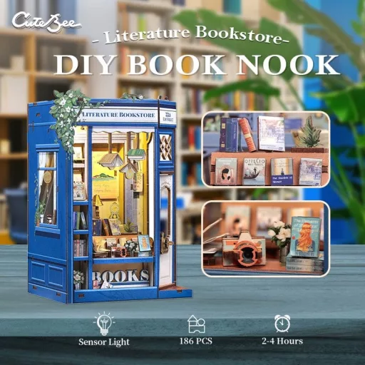 Book Nook Literature Bookstore 17 x 12 cm