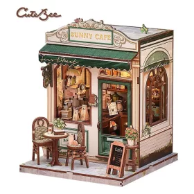 Miniature House Model Kit Sunny Cafe 20 x 16 cm