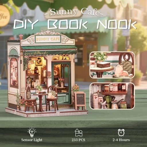 Miniature House Model Kit Sunny Cafe 20 x 16 cm