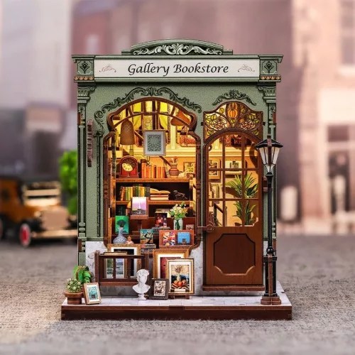 Miniature House Model Kit Gallery Bookstore 20 x 16 cm