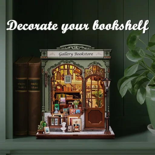 Miniature House Model Kit Gallery Bookstore 20 x 16 cm