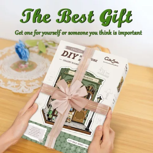 Miniature House Model Kit Gallery Bookstore 20 x 16 cm