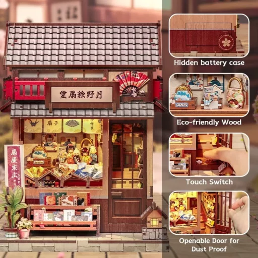 Miniature House Model Kit Tsukino Eogi-dou 19 x 14 cm