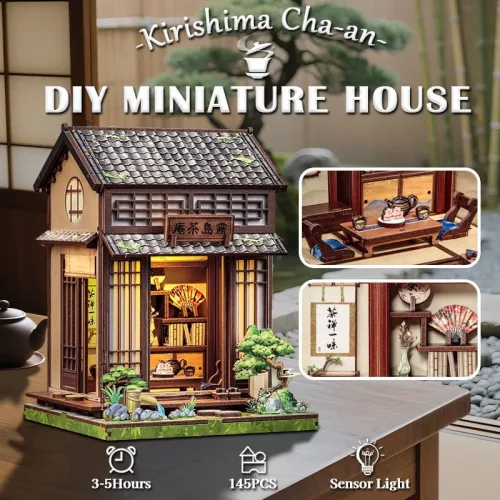 Miniature House Model Kit Kirishima Cha-an 19 x 14 cm