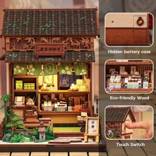 Miniature House Model Kit Kanmi-dokoro Kurihara 19 x 15 cm