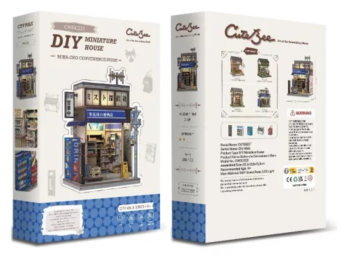Miniature House Model Kit Beika-cho Convenience Store 22 x 15 cm
