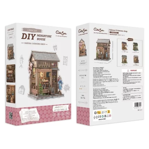 Miniature House Model Kit Sakura O Kimono Shop 19 x 14 cm