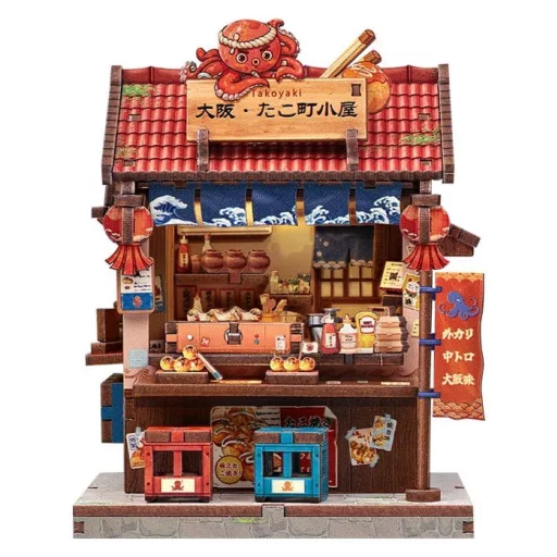 Miniature House Model Kit Osaka Takoyaki 12 x 9 cm