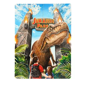   Jurassic Park WoodArts 3D Wooden Wall Art Rex Attack 30 x 40 cm
