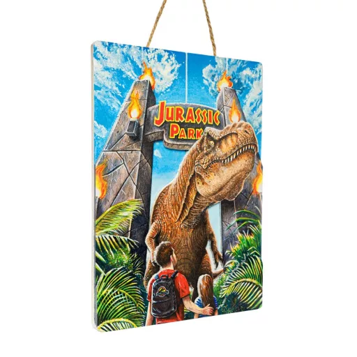 Jurassic Park WoodArts 3D Wooden Wall Art Rex Attack 30 x 40 cm