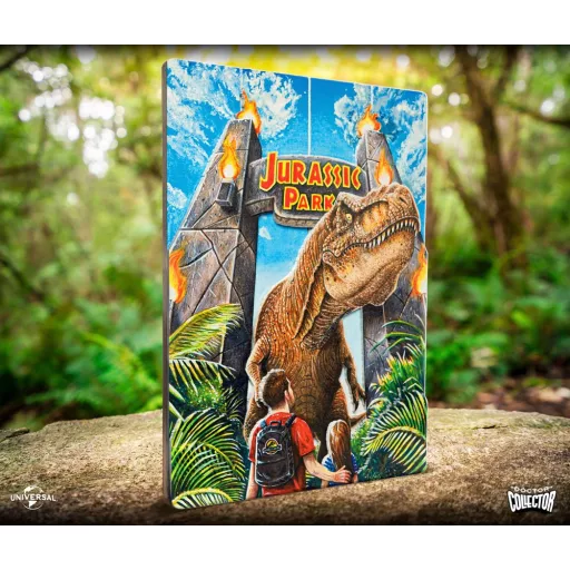 Jurassic Park WoodArts 3D Wooden Wall Art Rex Attack 30 x 40 cm