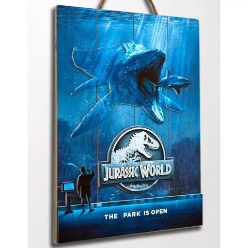 Jurassic World WoodArts 3D Wooden Wall Art Mossasaurus 30 x 40 cm
