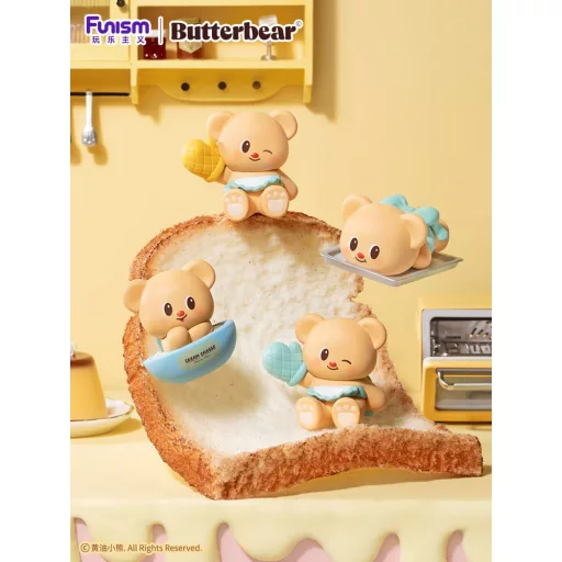 Butterbear Baked with Love Series Mini Figures 3-Pack Chubby Face 9 cm Display (6)