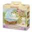Sylvanian Families: Chocolate Rabbit Twins with Stroller Set