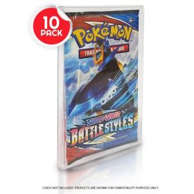 PET Protectors 10-Pack for Booster, Magic, Yu-Gi-Oh Cards