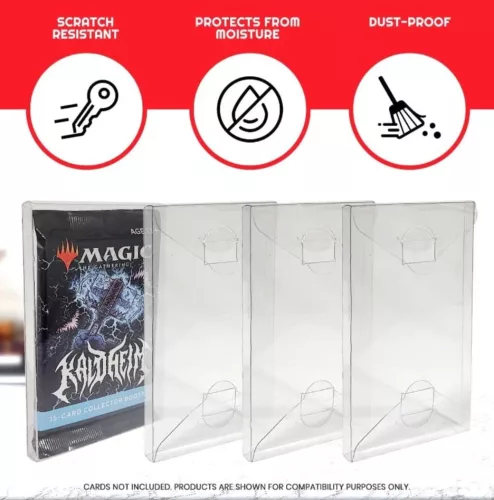 PET Protectors 10-Pack for Booster, Magic, Yu-Gi-Oh Cards