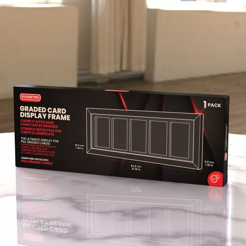 Evoretro Graded Card Display Frame for 5 PSA Graded Cards