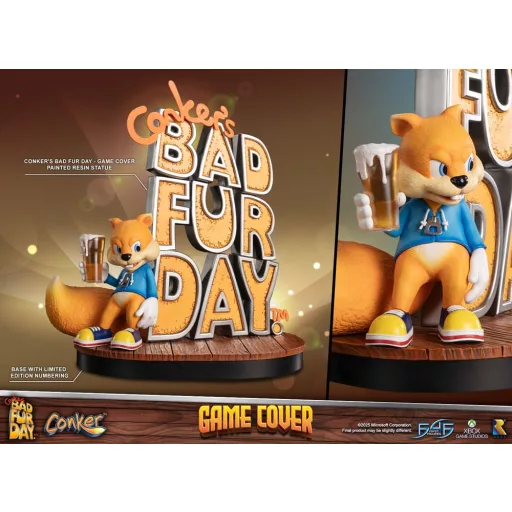 Conker's Bad Fur Day Statue Game Cover Exclusive Edition 45 cm
