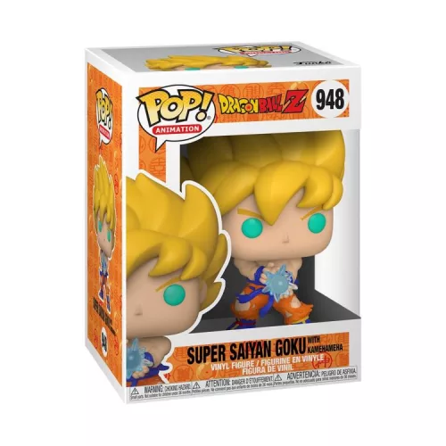 Dragon Ball Z POP! Animation Vinyl Figura SS Goku w/ Kamehameha Wave 9 cm