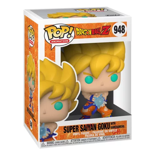 Dragon Ball Z POP! Animation Vinyl Figura SS Goku w/ Kamehameha Wave 9 cm