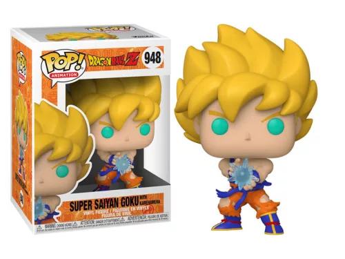 Dragon Ball Z POP! Animation Vinyl Figura SS Goku w/ Kamehameha Wave 9 cm