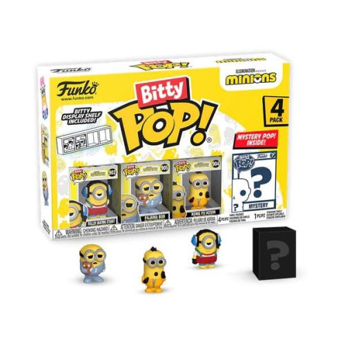 Minions Bitty POP! Vinyl Figura 4-Pack Roller Skating Stuart 2,5 cm