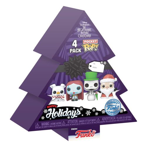 Nightmare before Christmas Pocket POP! Vinyl Figura 4-Pack Tree Holiday 4 cm
