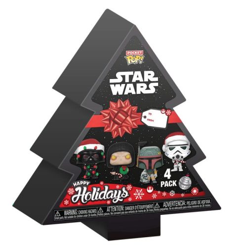 Star Wars Holiday 2024 Pocket POP! Vinyl Kulcstartók 4-Pack Tree Holiday Box 4 cm