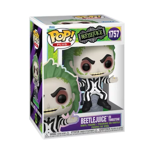 Beetlejuice POP! Plus Movies Vinyl Figure Beetlejuice w/tombstone 9 cm