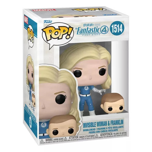 The Fantastic Four: First Steps POP! & Buddy Marvel Vinyl Figura Invisible Woman & Franklin 9 cm