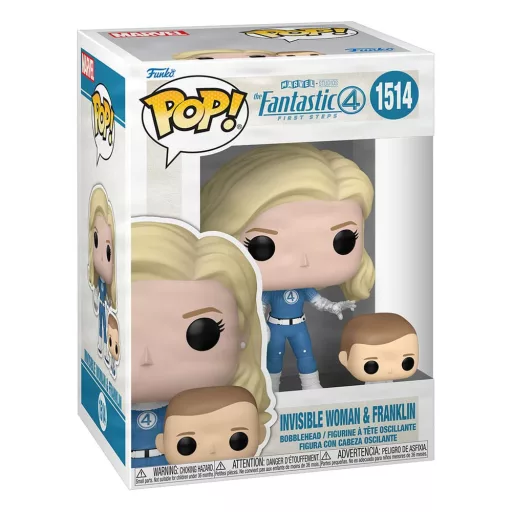 The Fantastic Four: First Steps POP! & Buddy Marvel Vinyl Figura Invisible Woman & Franklin 9 cm