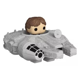   Star Wars Bitty POP! Rides Vinyl Figura Display Han Solo w/Millenium Falcon 2,5 cm