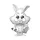Disney POP! Vinyl Figure Sketched- White Rabbit 9 cm