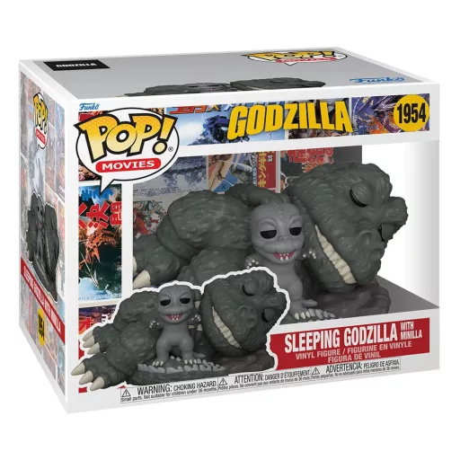 Godzilla Super Sized POP! Movies Vinyl Figure Sleeping Godzilla with Minilla 15 cm