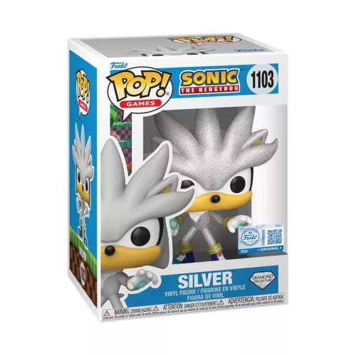 Sonic The Hedgehog POP! Games Vinyl Figure Silver The Hedgehog (FL) 9 cm