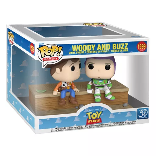 Toy Story POP Moment Vinyl Figurák Woody and Buzz (30th Anniversary) 9 cm