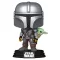 Star Wars: The Mandalorian and Grogu POP! Vinyl Bobblehead Figure The Mandalorian with Grogu 9 cm